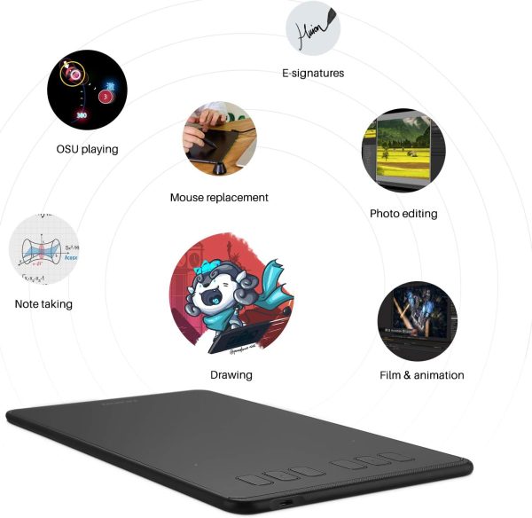 HUION Inspiroy H640P Drawing Tablet, 6x4 inch Digital Art with Battery-Free Stylus, 8192 Pen Pressure, 6 Hot Keys, Graphics Tablet for Drawing, Writing, Design, Teaching, Work with Mac, PC & Mobile - Image 5