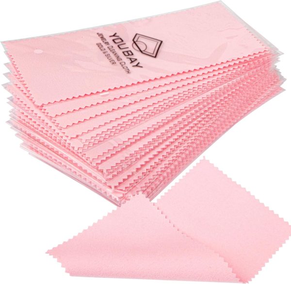 8x16cm Jewelry Cleaning Cloth - 30 Pcs Individually Wrapped Silver Polishing Cloth for Jewelry Polishing Cloth for Sterling Silver | Gold | Brass | Platinum