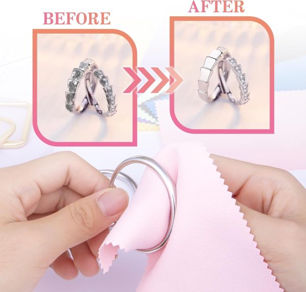 8x16cm Jewelry Cleaning Cloth - 30 Pcs Individually Wrapped Silver Polishing Cloth for Jewelry Polishing Cloth for Sterling Silver | Gold | Brass | Platinum - Image 6